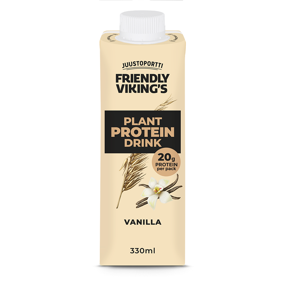 Friendly Viking’s plant protein drink vanilla 330 ml UHT